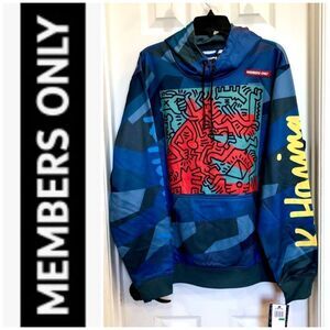 🎉HP🎉 MEMBERS ONLY + K HARANG- M Sz L - NWT "Basquiat" (Front & Back) Hoodie
